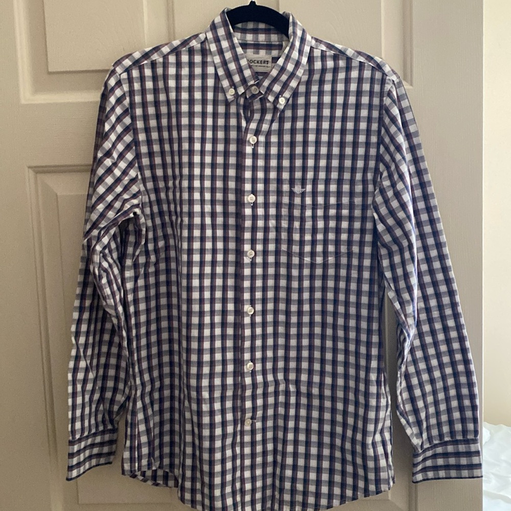 Dockers Mens Small Button Down Shirt